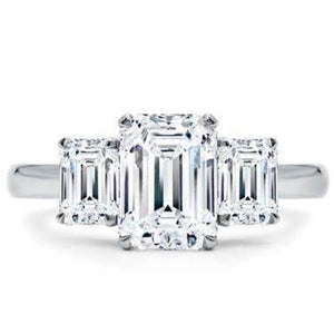 1.92ctw 3 Stone Clarity Enhanced Diamond Engagement RIng