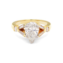 Load image into Gallery viewer, 14kt White and Yellow Gold 2.03ct Pear Shape Ring