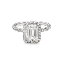Load image into Gallery viewer, 1.57ct Clarity Enhanced Emerald cut Engagement Ring