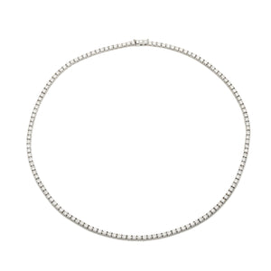 14kt White Gold Tennis Necklace 12.15ctw