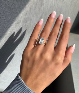 2.20ct Emerald Cut Engagement Ring