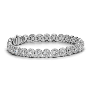 Halo Diamond Tennis Bracelet 6.50 carats